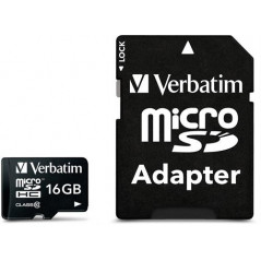 Minneskort - Verbatim microSDHC + SDHC 16GB (Class 10)