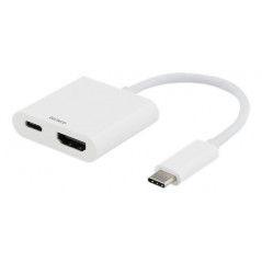Skärmkabel & skärmadapter - USB-C Multiport till HDMI-adapter med USB-C-laddport