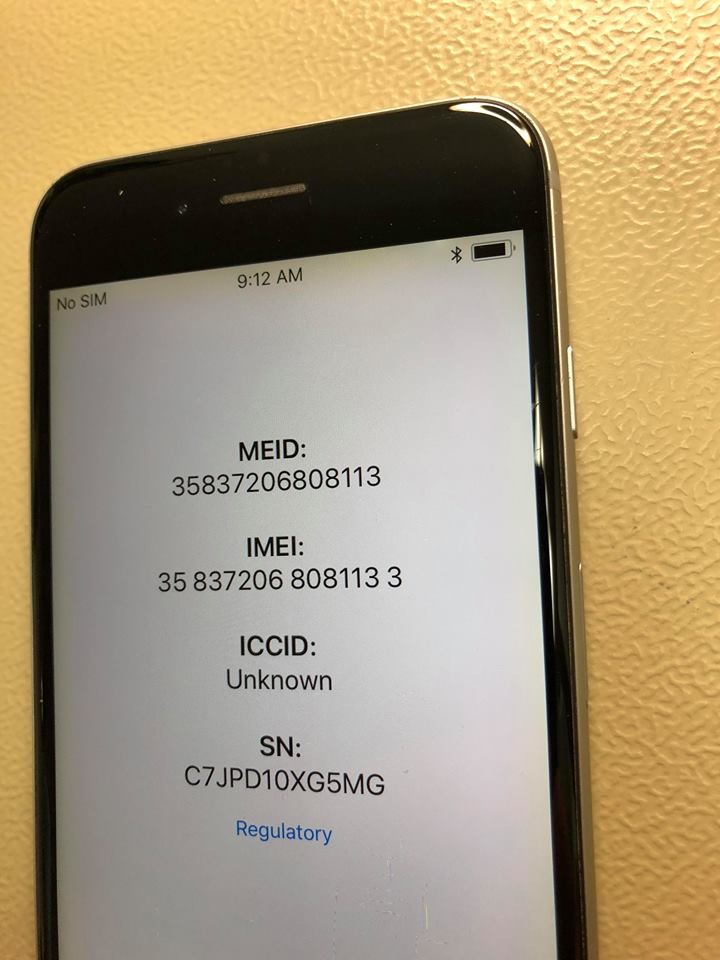 iPhone 6 64GB Space Grey (beg med gul skärm) (max iOS 12) (Klass B)