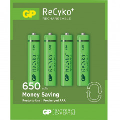 Batteri - GP 4st laddningsbara AAA-batterier (650 mAh)