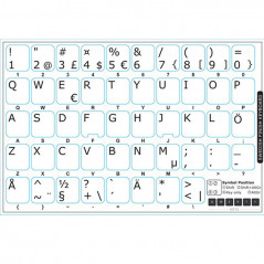 Övriga tillbehör - Klistermärken för utländska tangentbord (svensk vit)