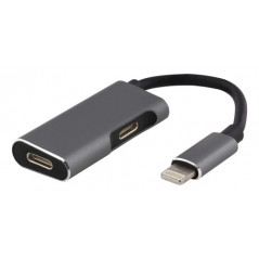 Adapter till smartphone - Lightning till dual lightning-adapter
