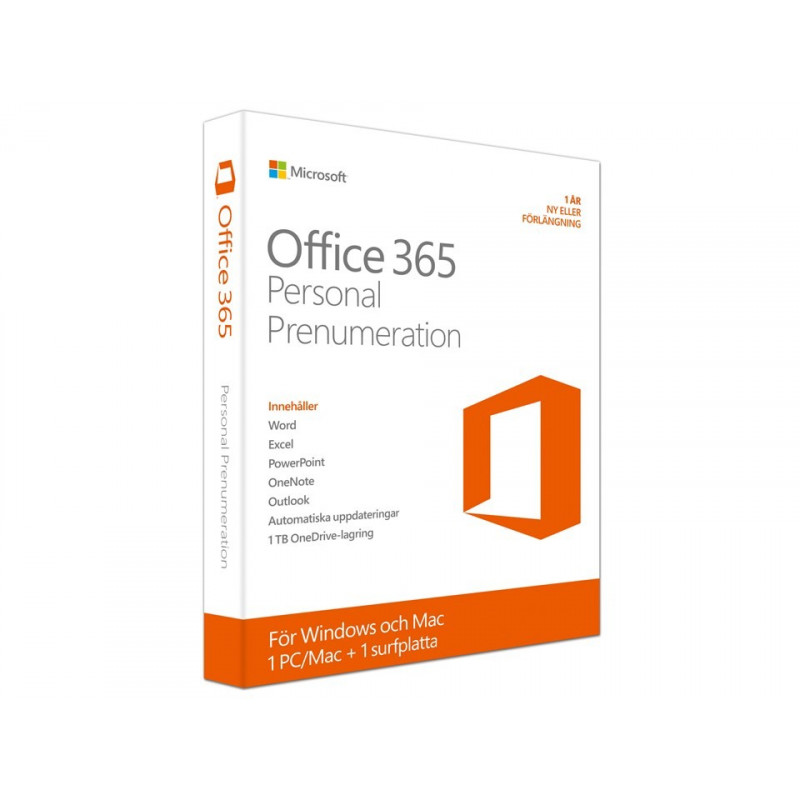 Microsoft Office - Microsoft Office 365 Personal för 1 dator i 1 år