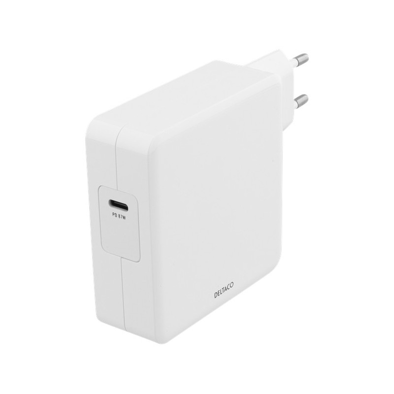 Universal laddare dator - Deltaco USB-C-laddare 87W för bärbara datorer (USB-C kabel ingår ej)