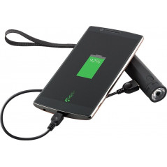 Portabla batterier - Powerbank på 2600mAh med inbyggd ficklampa