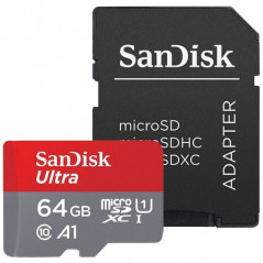 Minneskort - Sandisk Ultra microSDXC + SDXC 64GB (Class 10 UHS-I)
