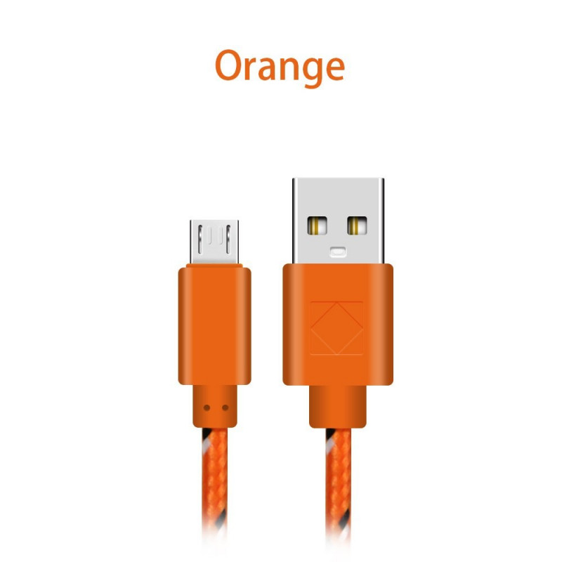 USB-kablar & USB-hubb - Flätad MicroUSB-kabel i Svart eller Lila