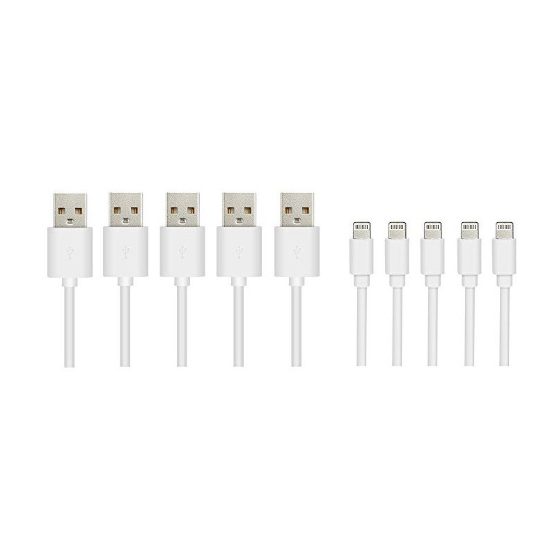 Laddare och kablar - 5-pack Lightningkabel för iPhone & iPad