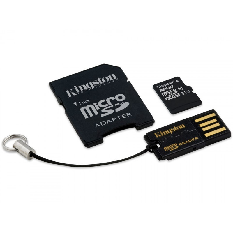 Minneskort - Kingston microSDHC + SDHC 32GB (Class 10)