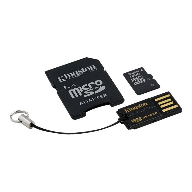 Minneskort - Kingston microSDHC + SDHC 16GB (Class 4)