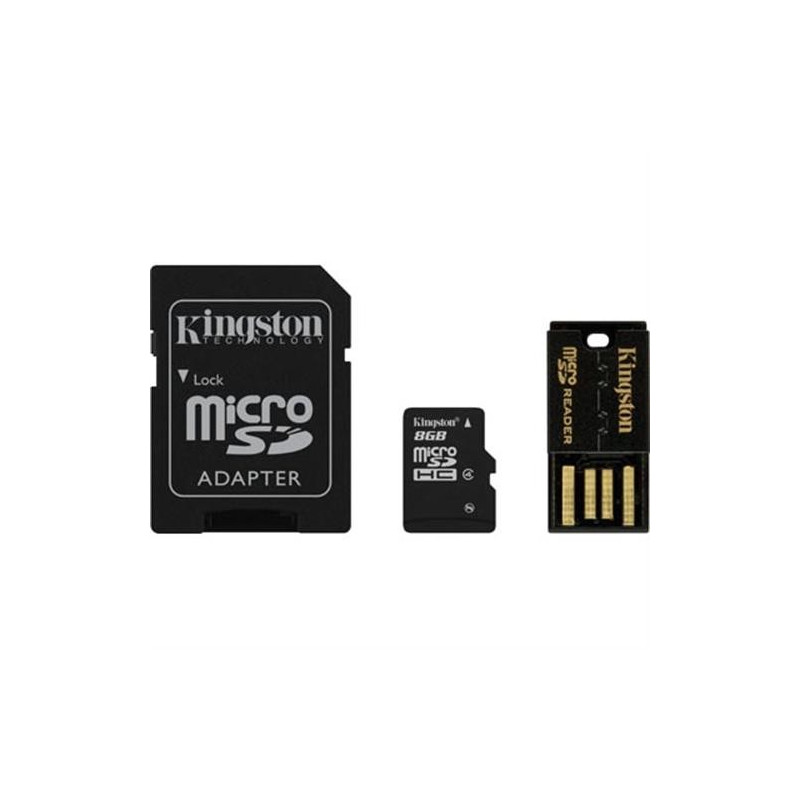 Minneskort - Kingston minneskort MicroSDHC + SDHC 8GB (Class 4)