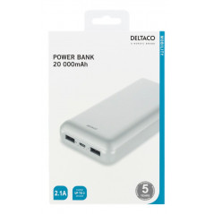 Portabla batterier - Kraftfull PowerBank batteri på 20000mAh
