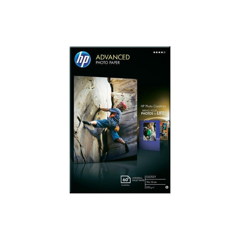 Papper - HP glättat fotopapper 10x15 60 ark