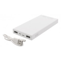 Portabla batterier - Slimmad Powerbank 10000mAh från Deltaco med 2.1A