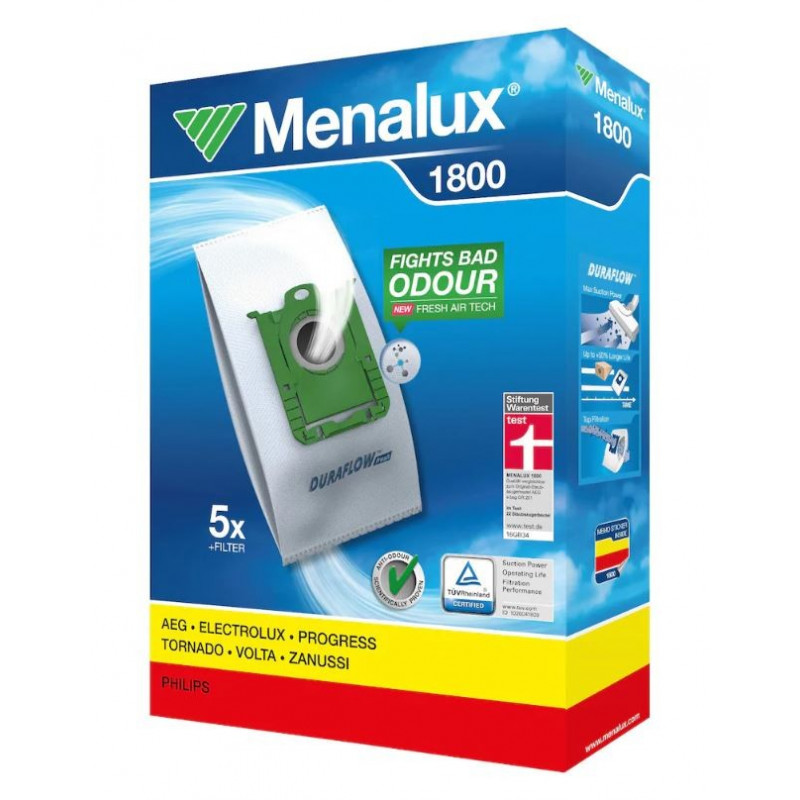 Dammsugare - Menalux 1800 dammsugarpåsar till Electrolux m.fl. 5-pack