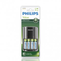 Batteri - Philips Batteriladdare med 4st AA-batterier
