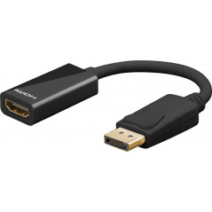 DisplayPort till HDMI-adapter med 4K 30Hz och ljud