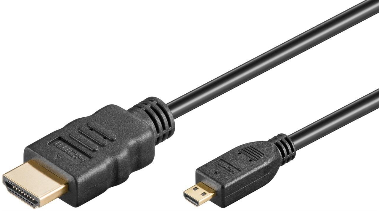Micro HDMI till HDMI-kabel i flera längder (2 meter)