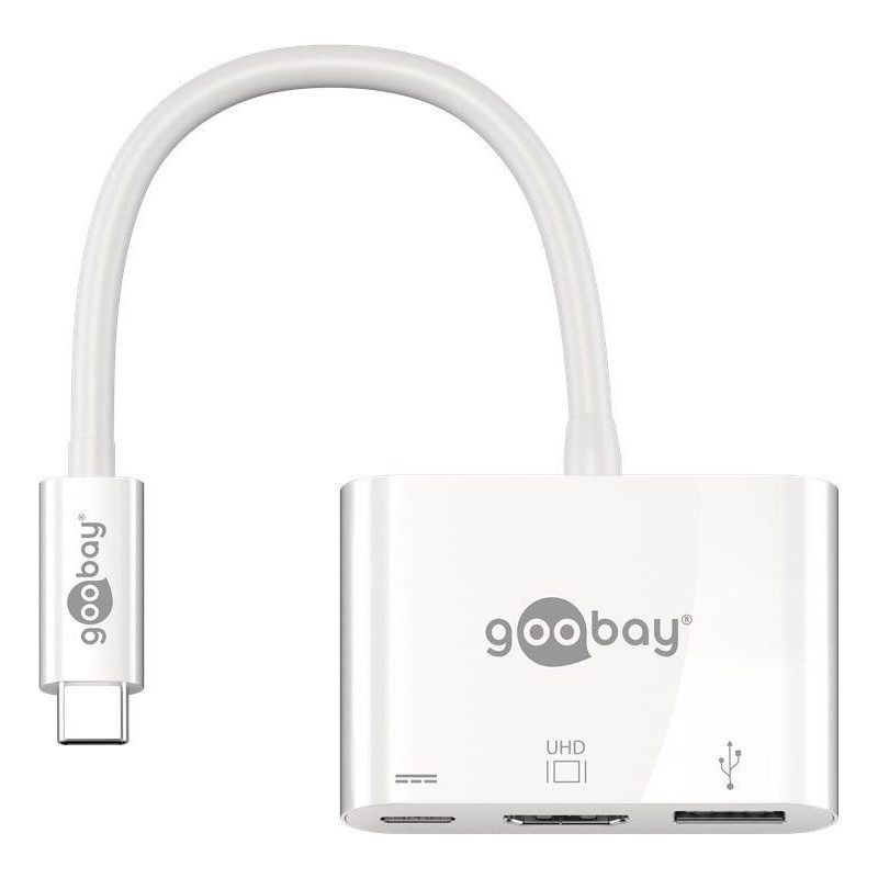 Skärmkabel & skärmadapter - USB-C Multiport till HDMI-adapter med USB- och USB-C-port PD 60W 4k@30Hz 2K@60Hz