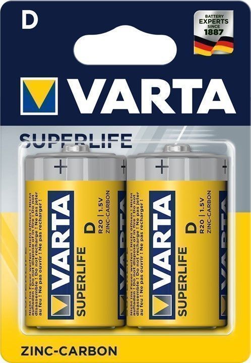 Varta Superlife D-batterier R20 2-pack