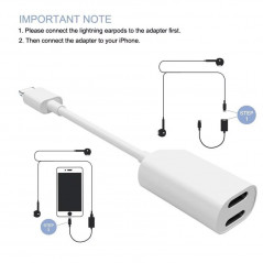 Adapter till smartphone - Lightning till dual lightning-adapter