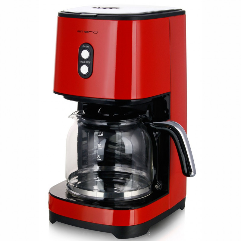 Kaffekokare och espressomaskin - Kaffebryggare Retro Black 1,5l 900Watt i röd