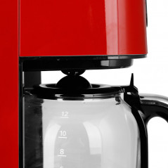 Kaffekokare och espressomaskin - Kaffebryggare Retro Black 1,5l 900Watt i röd