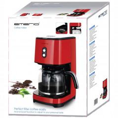 Kaffekokare och espressomaskin - Kaffebryggare Retro Black 1,5l 900Watt i röd