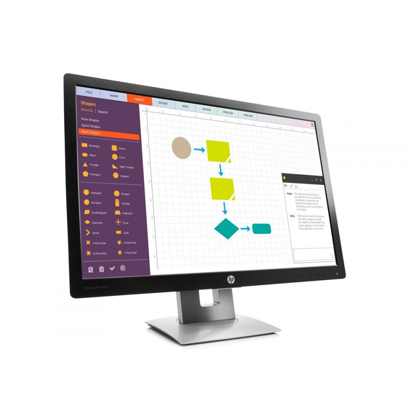 Skärmar begagnade - HP EliteDisplay E242 24-tums skärm med IPS-panel (beg)