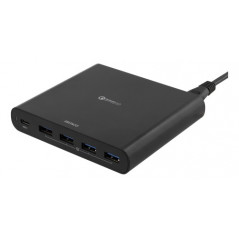 Universal laddare dator - USB-laddstation med USB-C och 4 USB-portar QC3.0 60 watt