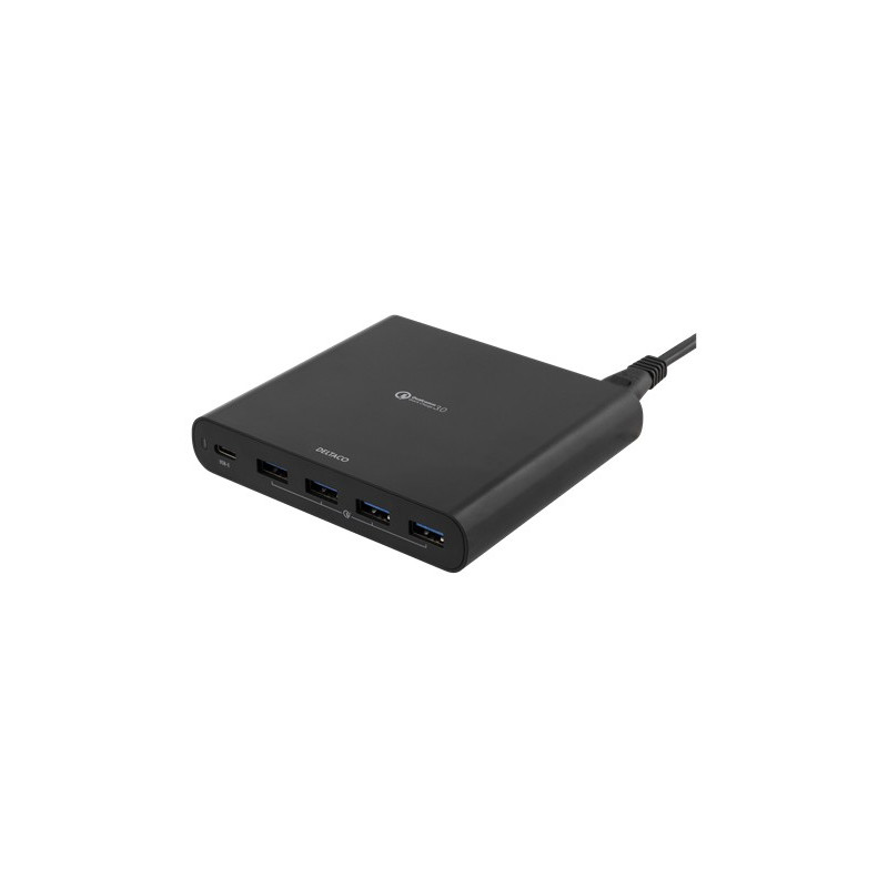 Universal laddare dator - USB-laddstation med USB-C och 4 USB-portar QC3.0 60 watt