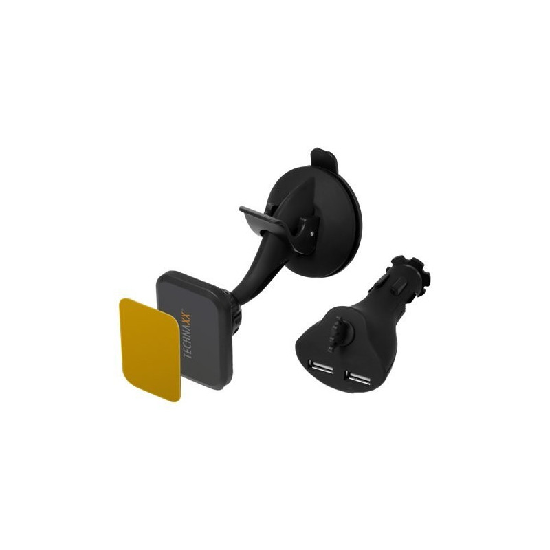 Mobilhållare - Mobilhållare & laddare med dubbla USB-uttag för bilen