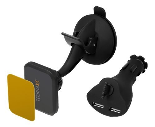 Mobilhållare och laddare med dubbla USB-uttag för bilen