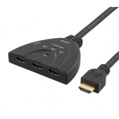 Skärmkabel & skärmadapter - Deltaco HDMI-switch med tre ingångar (4K)