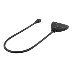 Skärmkabel & skärmadapter - Deltaco HDMI-switch med tre ingångar (4K)
