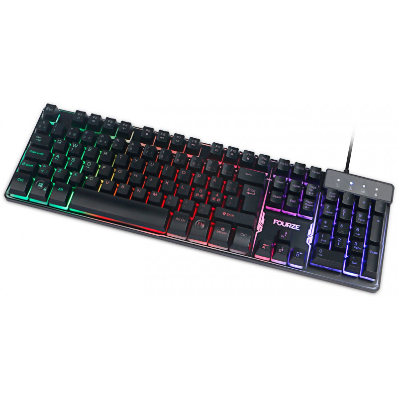 Bakgrundsbelyst tangentbord gaming - Fourze GK120 gaming-tangentbord med RGB