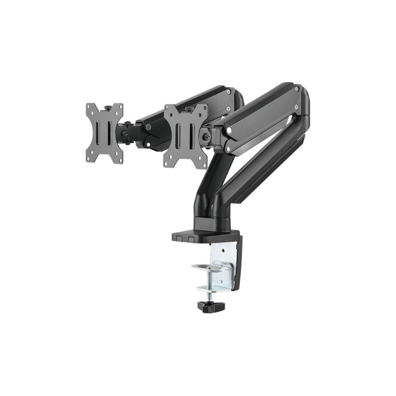 Datorskärm tillbehör - Bordsstativ med gasfjäder och VESA för 2x datorskärm, monitorarm
