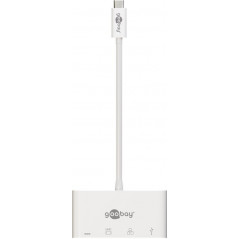 Skärmkabel & skärmadapter - USB-C Multiport till HDMI-adapter med USB-, USB-C-port och LAN 4K@30Hz 2K@60Hz PD 60W