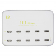 Laddare och kablar - USB-laddstation med 10 USB-portar 1A/2.4A