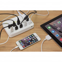 Laddare och kablar - USB-laddstation med 10 USB-portar 1A/2.4A