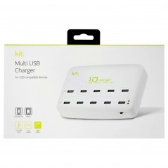 Laddare och kablar - USB-laddstation med 10 USB-portar 1A/2.4A