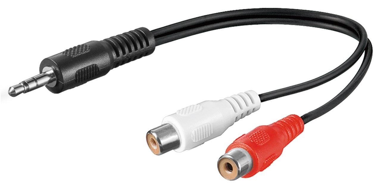 3.5 millimeter till RCA Y-adapter