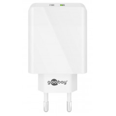 Laddare och kablar - Goobay Strömadapter med 2xUSB Quick Charge QC3.0 28W 2A