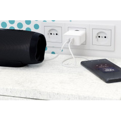 Laddare och kablar - Goobay Strömadapter med 2xUSB Quick Charge QC3.0 28W 2A