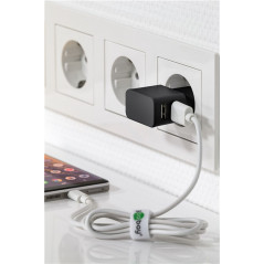 Mobiltillbehör - Goobay strömadapter med 2xUSB med 2.4A