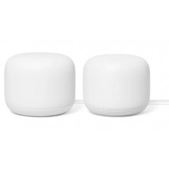 Router 450+ Mbps - Google Nest WiFi router med extra WiFi-punkt 2-Pack Mesh lösning