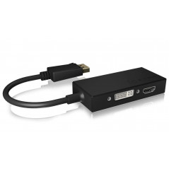 Skärmkabel & skärmadapter - ICY BOX DisplayPort till HDMI/DVI-D/VGA-adapter