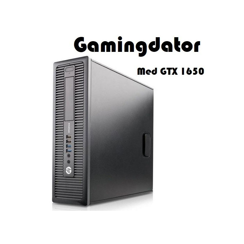 Demohörna - Gaming HP EliteDesk 800 G2 SFF (beg) med nytt GTX 1650