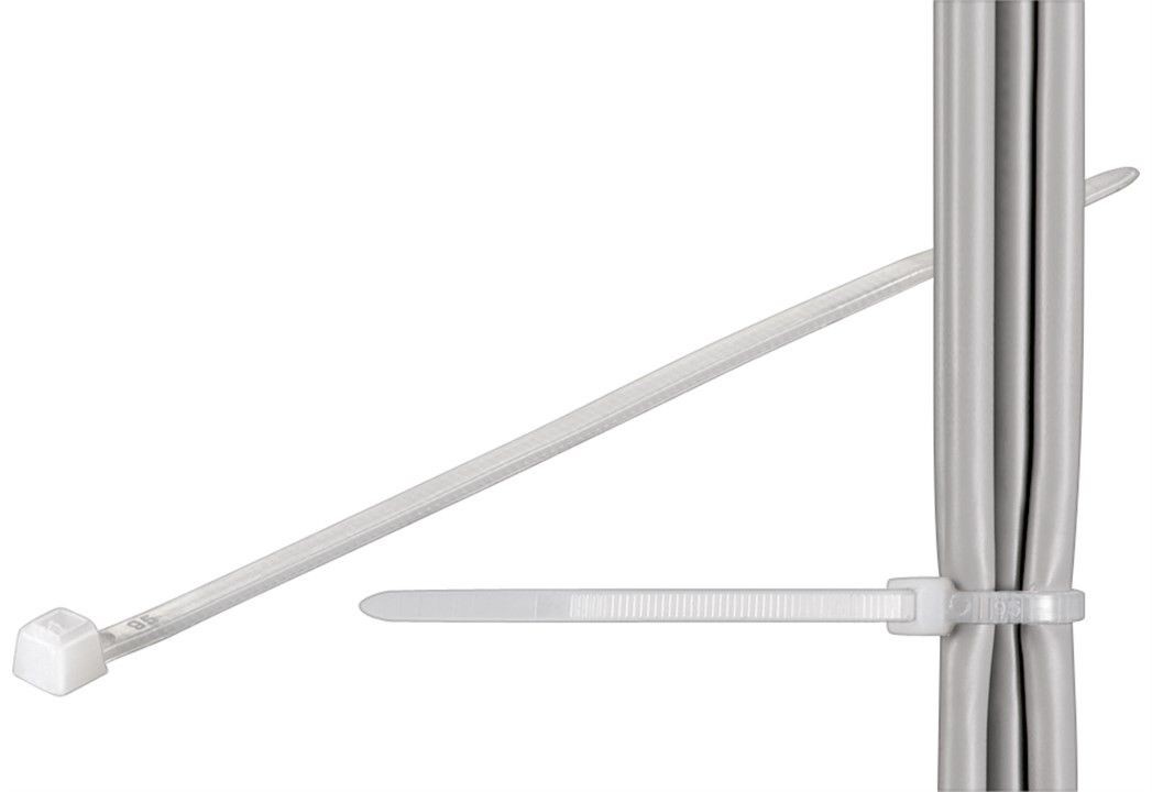 Buntband 100-pack vitt (20 cm)