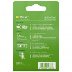 Batteri - GP 4st laddningsbara AA-batterier (2600 mAh)